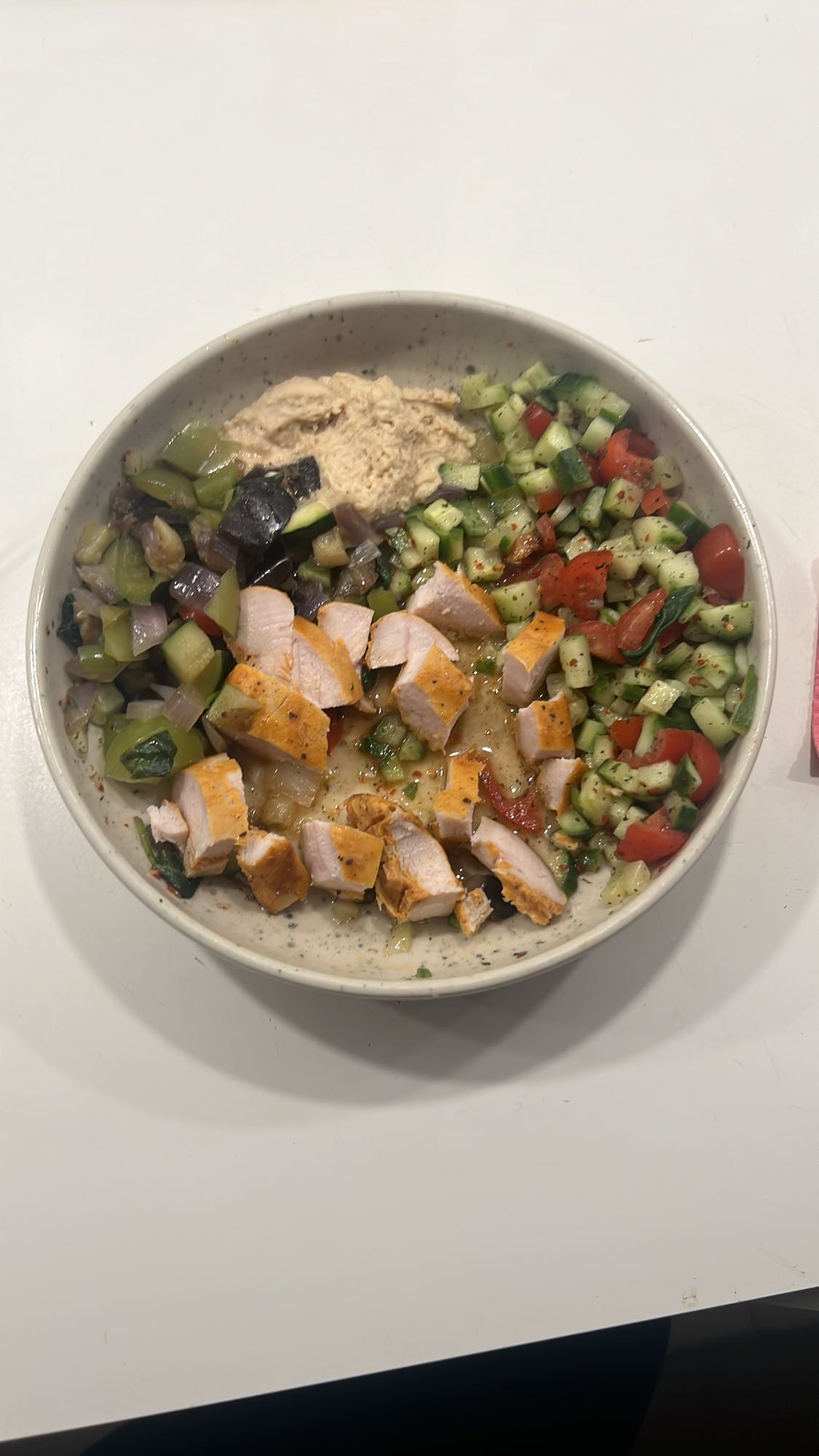 Kyckling grönsaksbowl