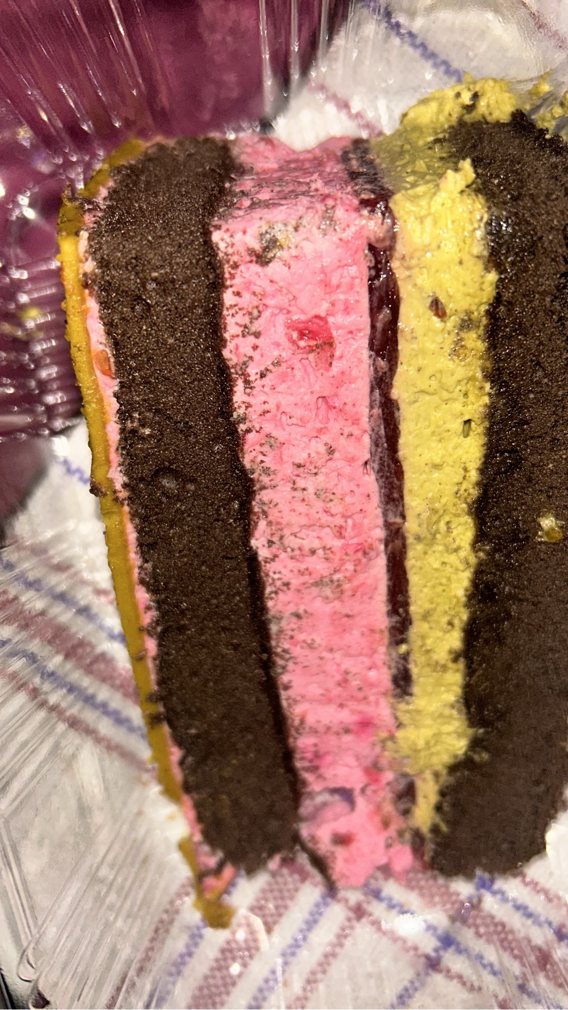Layered Cream Cake Slice