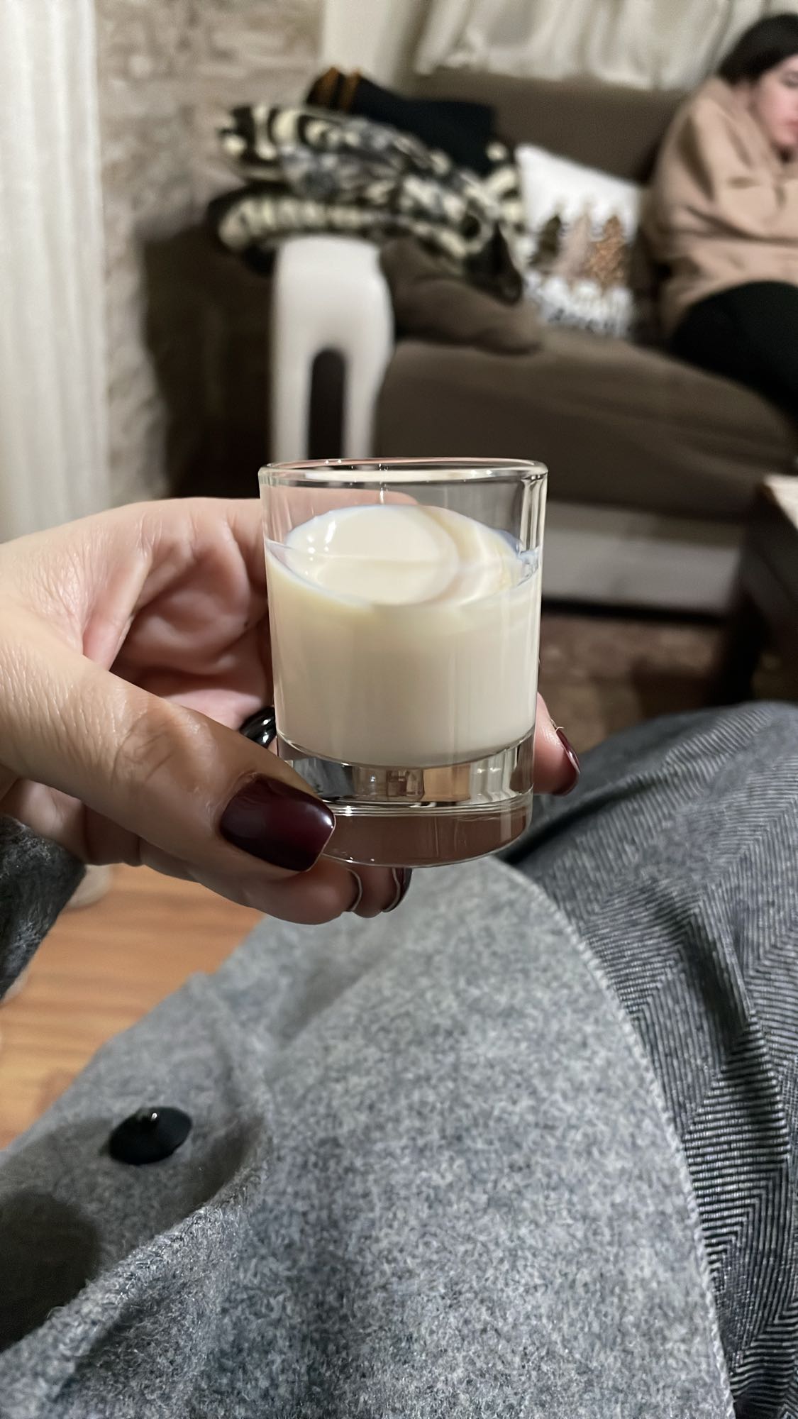 Small glass of milk