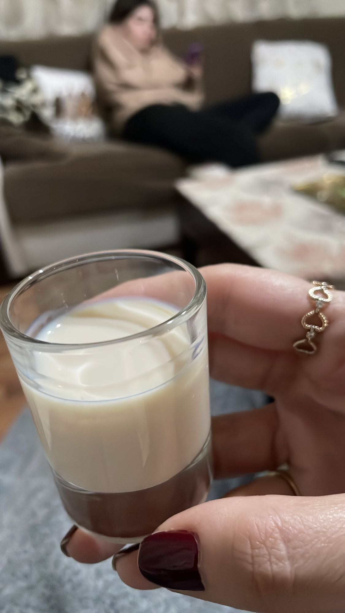 Small glass of milk