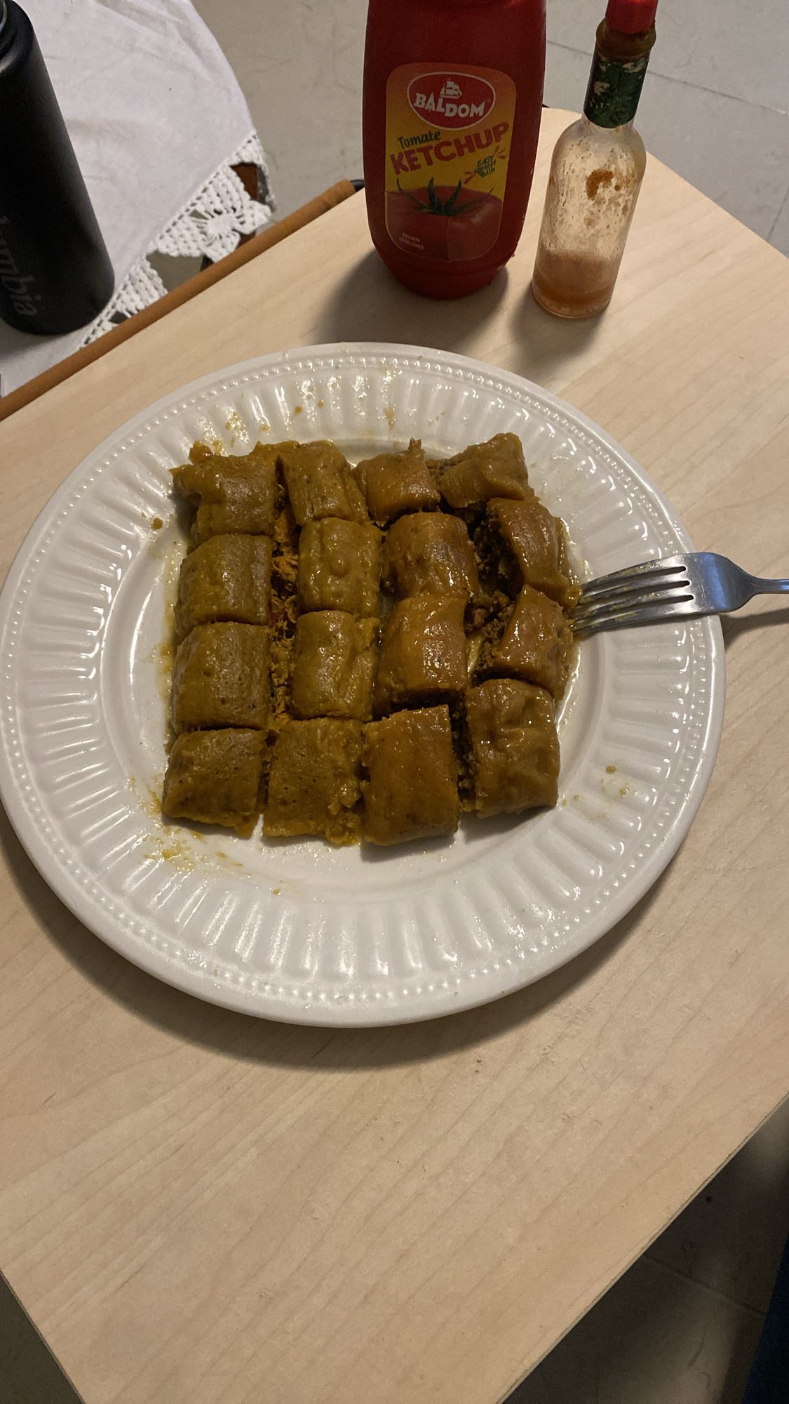 Pastel en hoja relleno