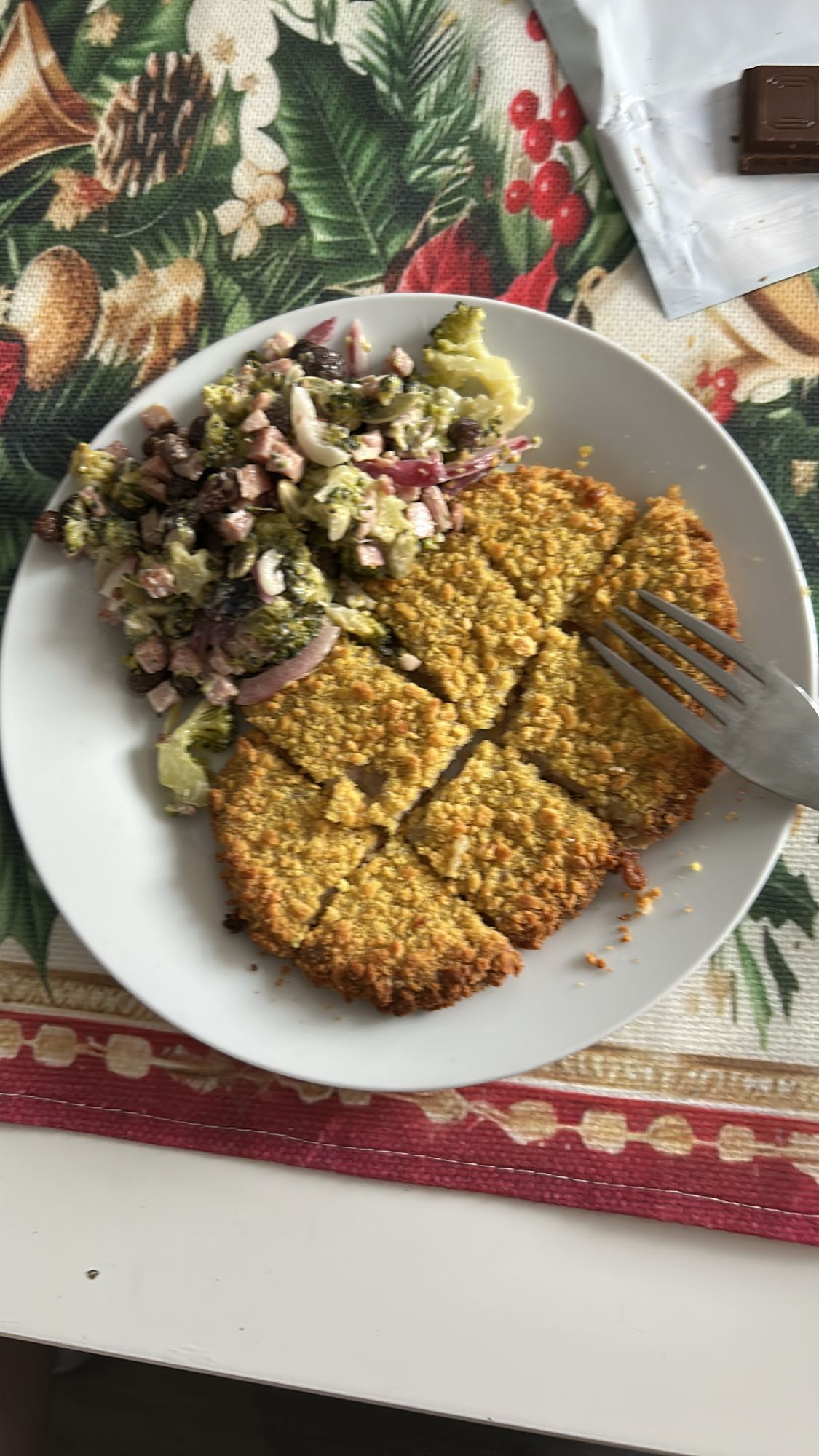 овощной шницель с салатом