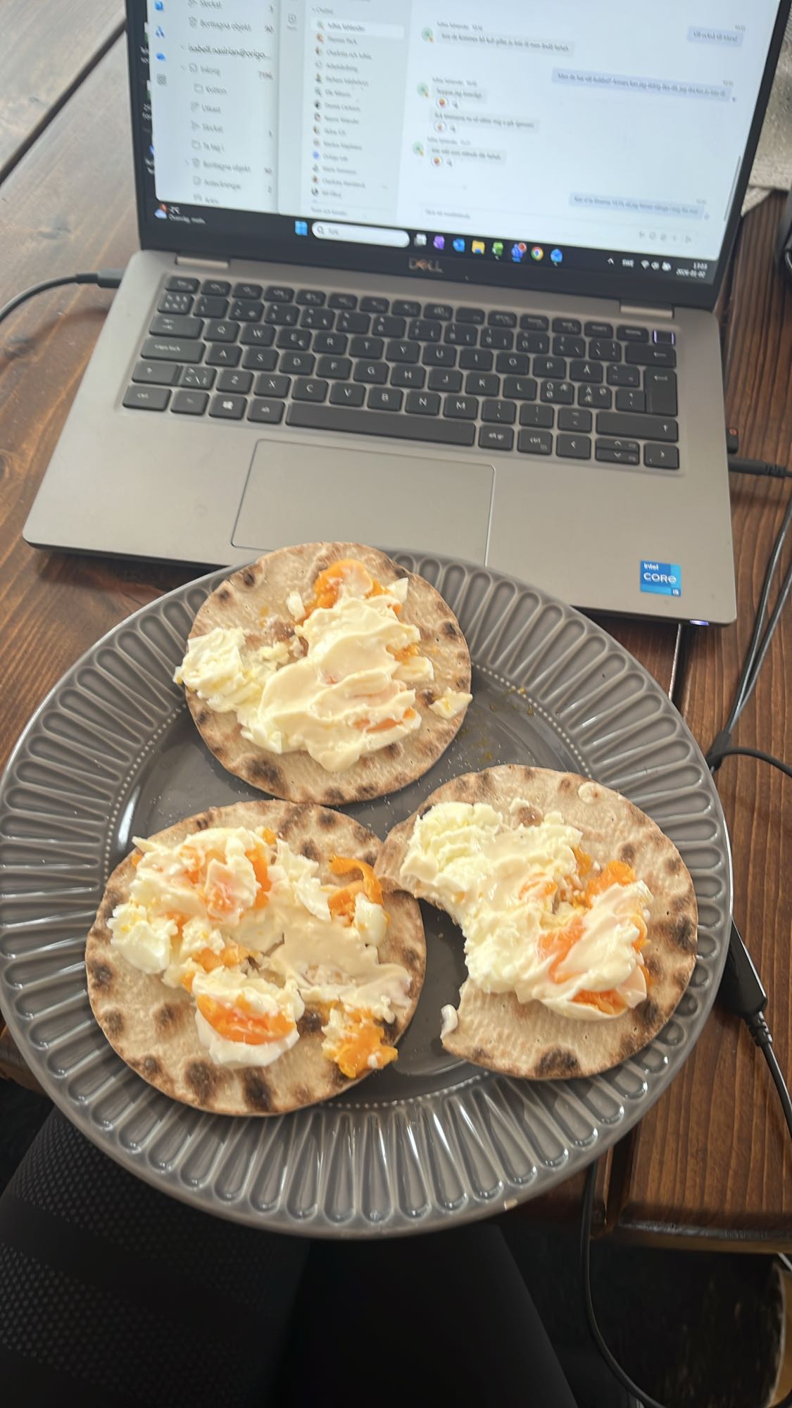 Knäckebröd med ägg & majonnäs