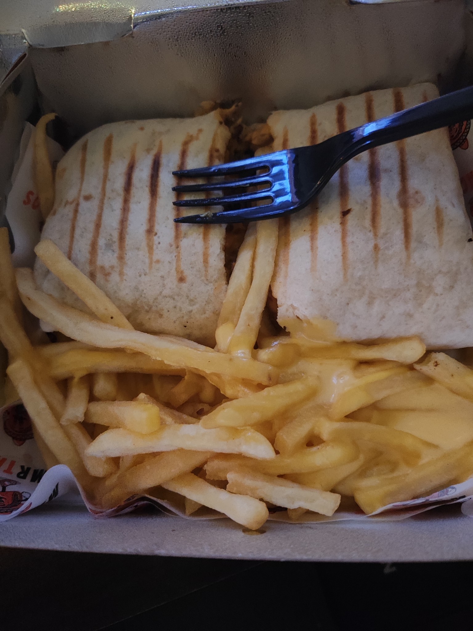 Cheesy fries and wraps