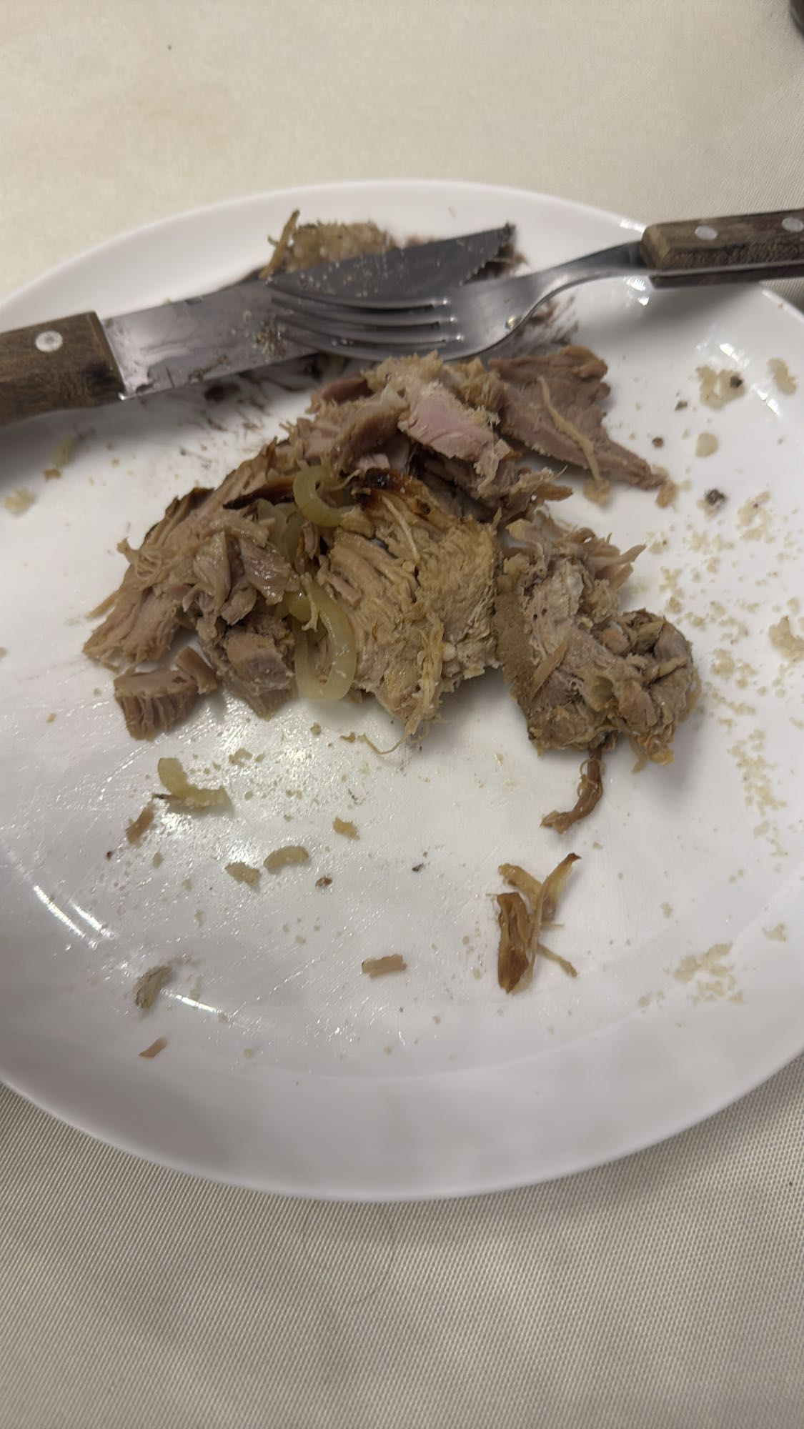 Carne desfiada com cebola