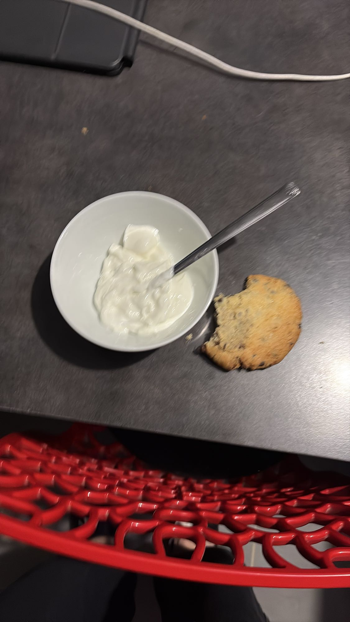 Yogurt and cookie snack