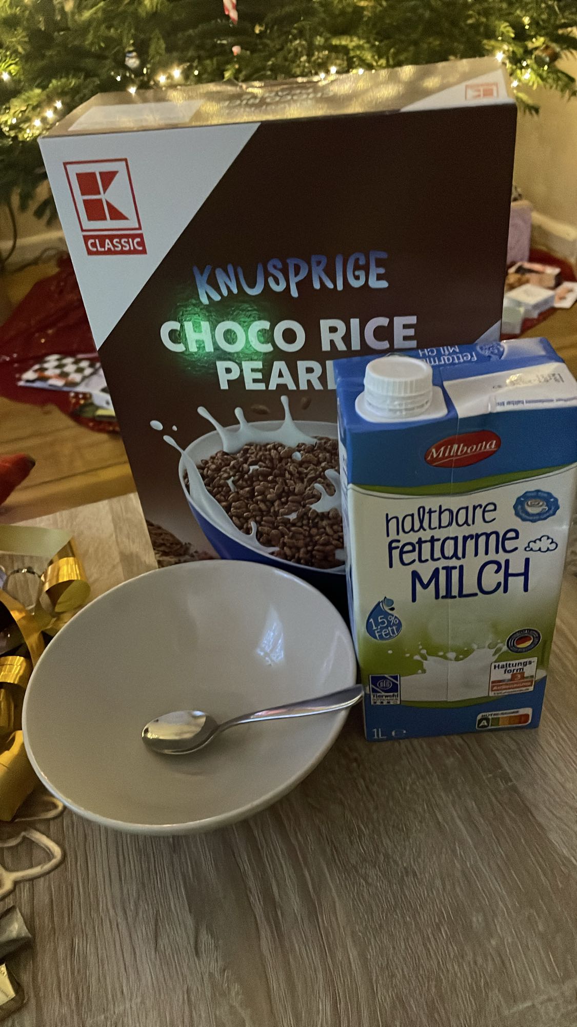 Schoko-Reis Müsli mit Milch