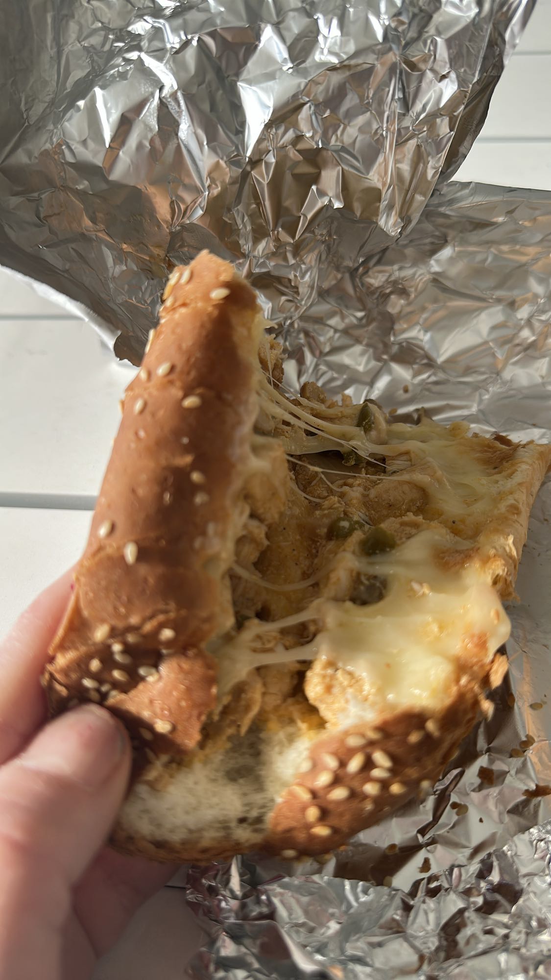 Cheesy chicken sandwich