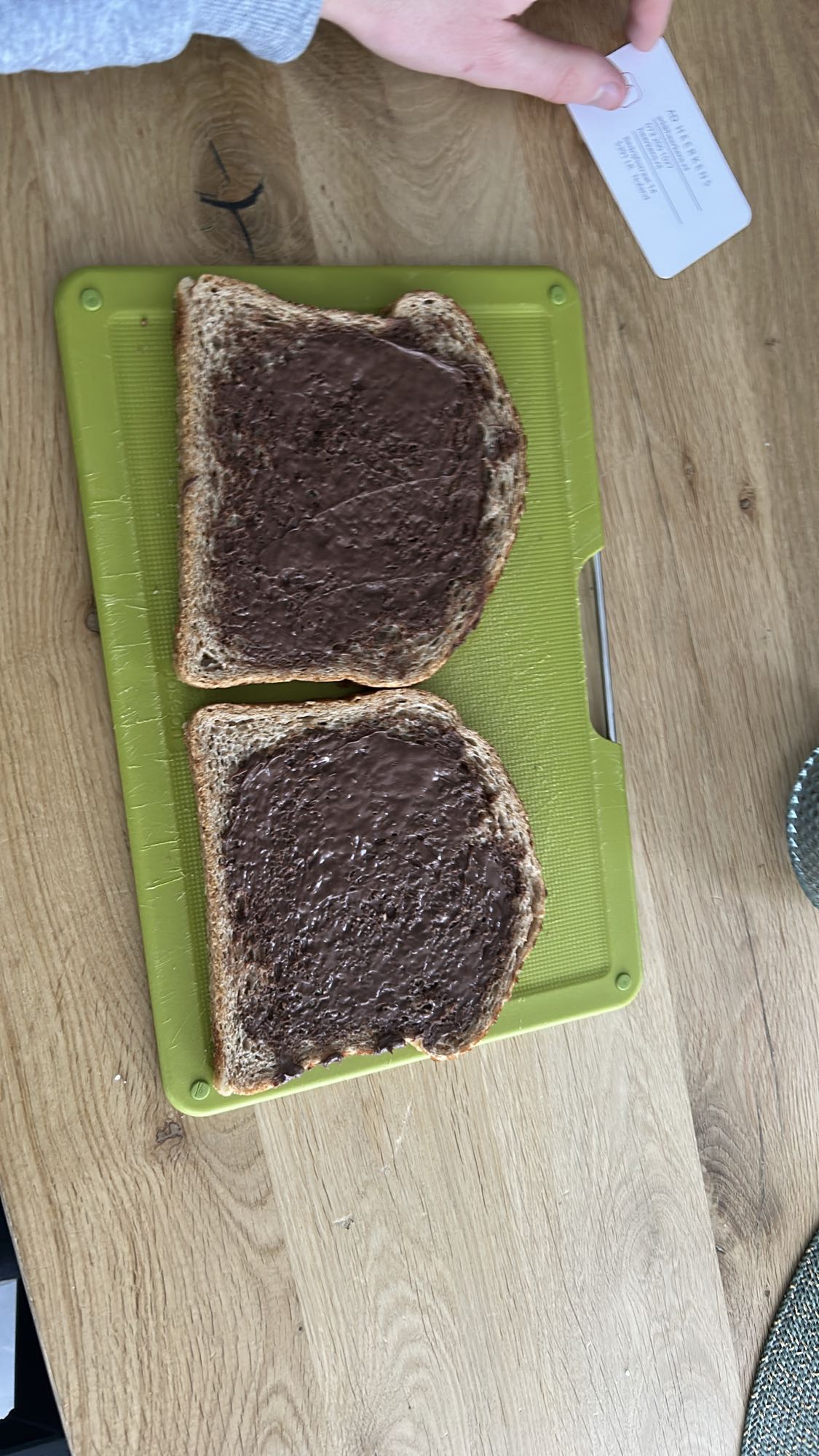 boterham met chocopasta