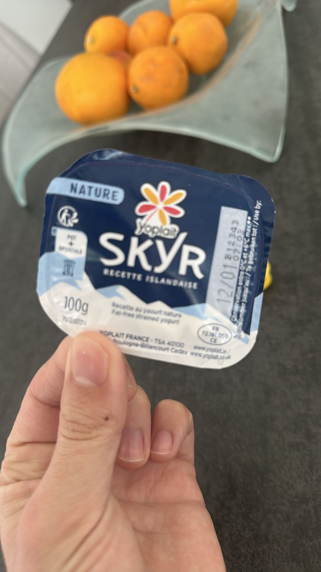 Skyr nature et mandarines