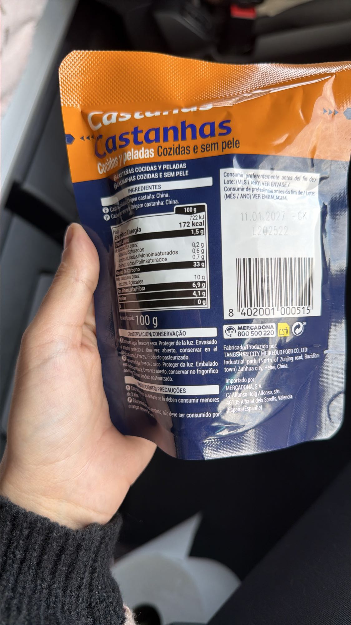 Castane coapte decojite