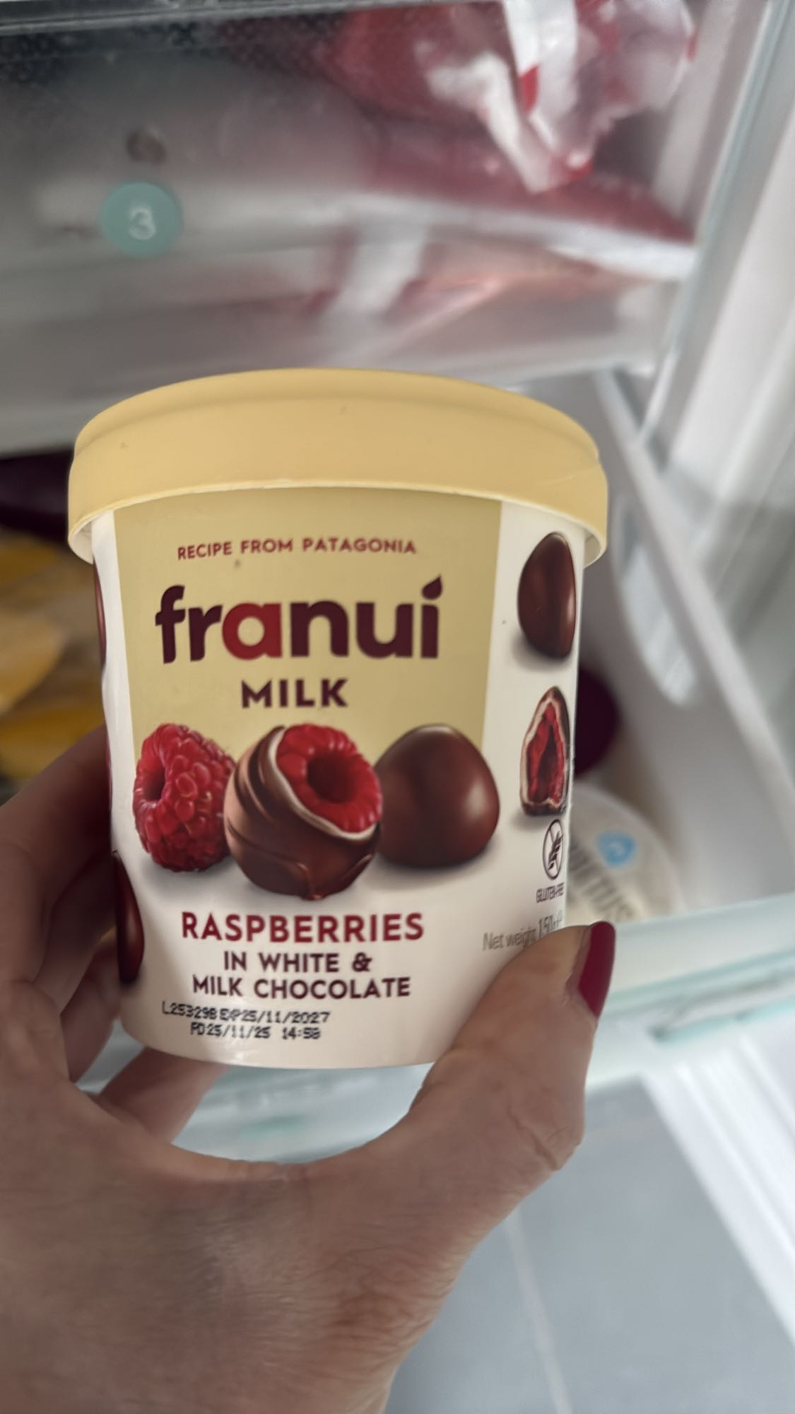 frambozen in chocolade