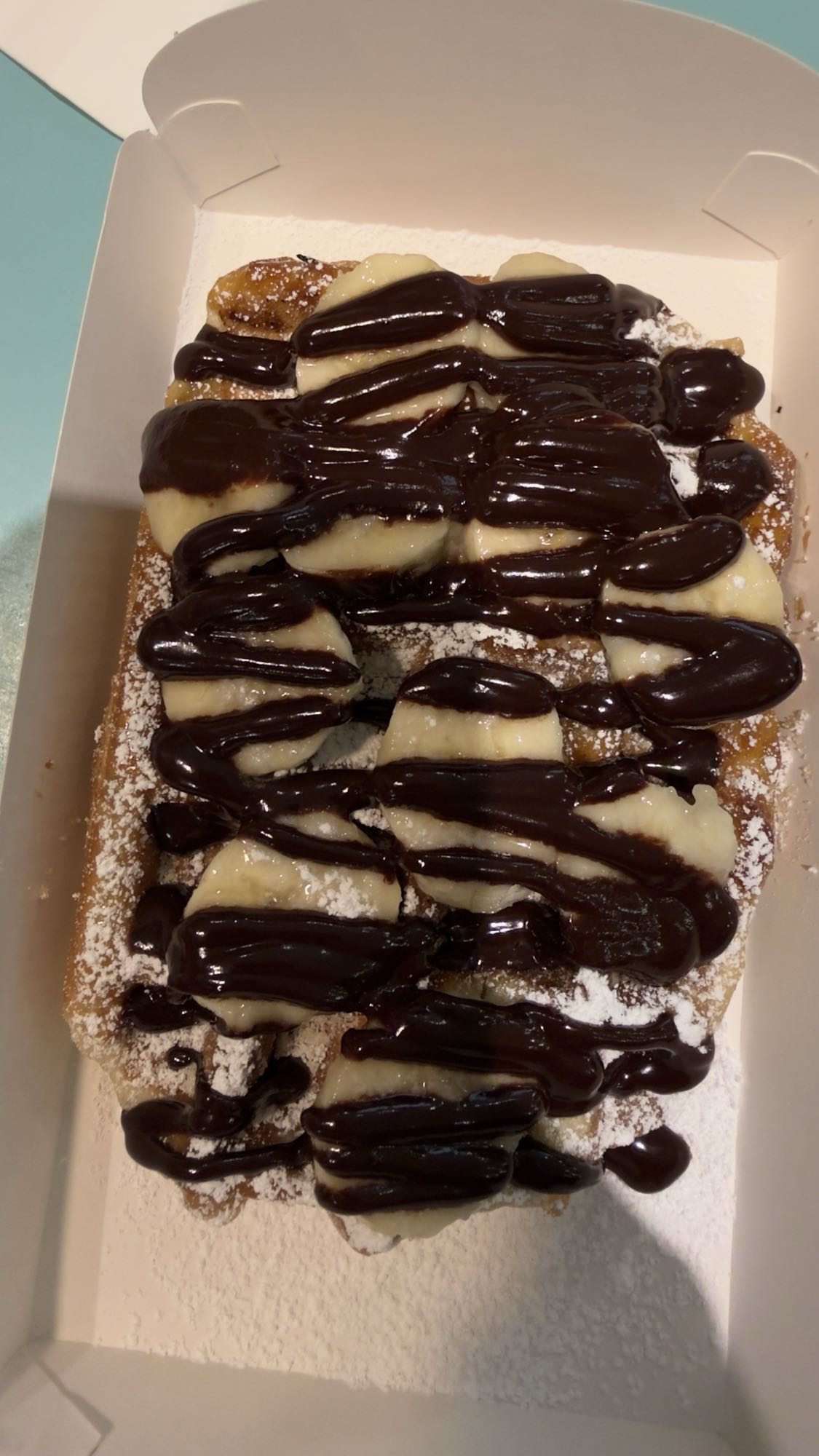 Wafă cu banane și ciocolată