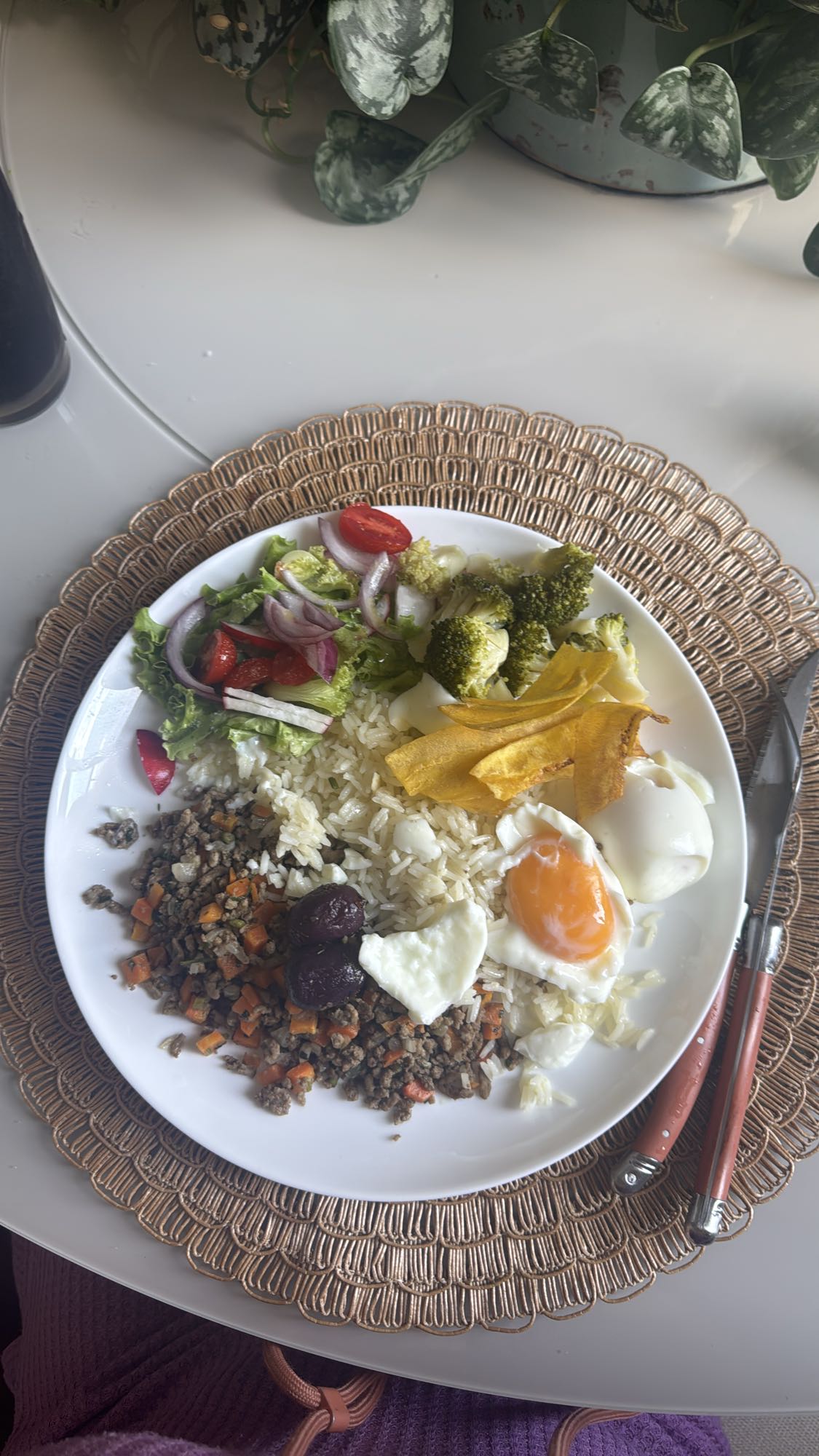 Prato com arroz e ovo