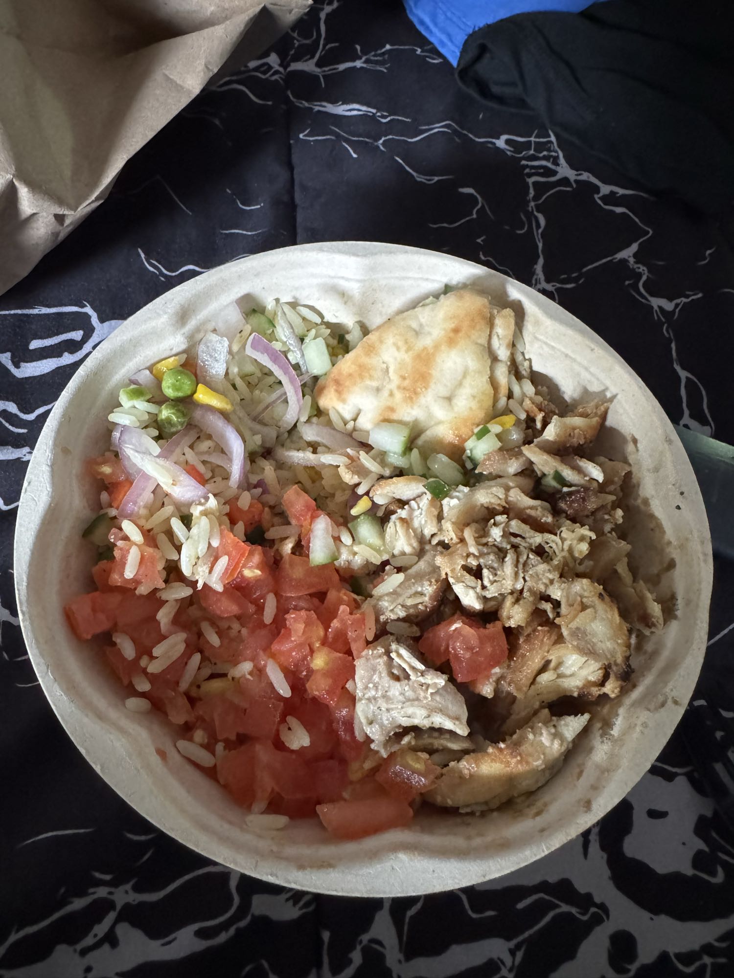 Plato de arroz con pollo