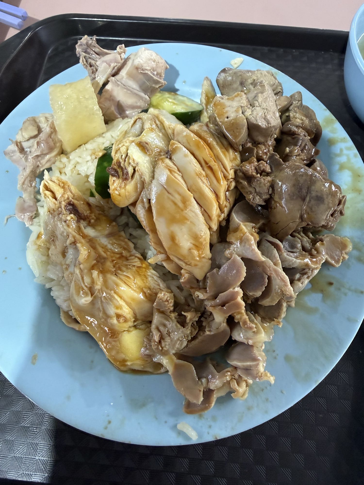 Chicken rice with organs