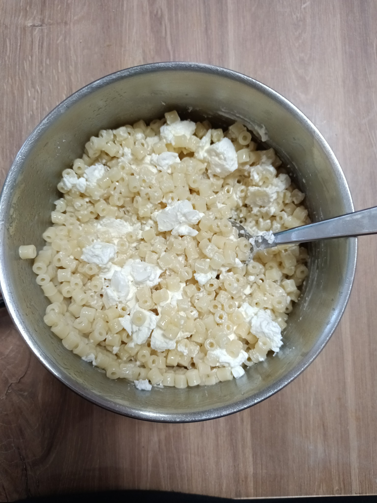 Pasta with cottage cheese