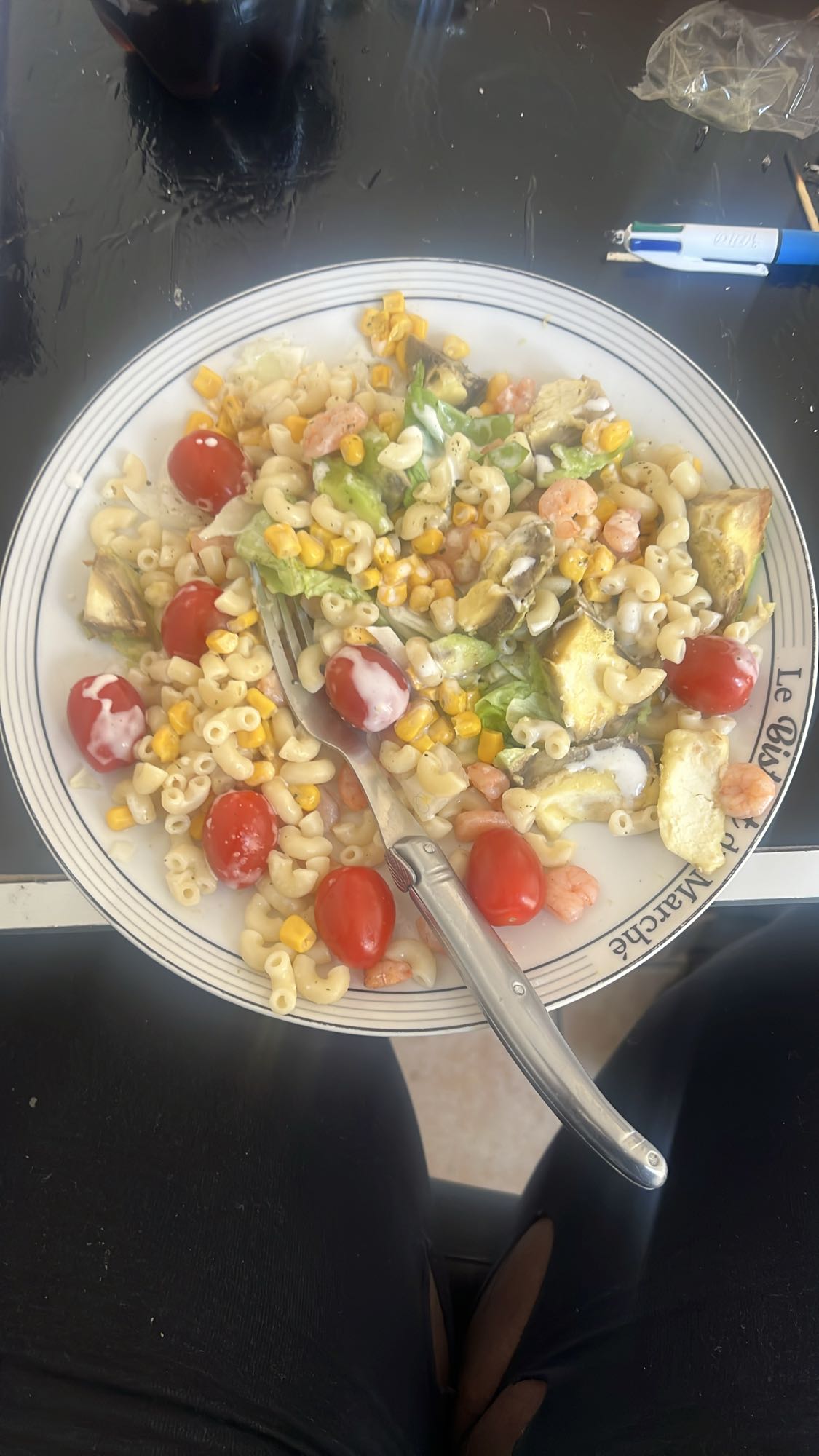 Salade de pâtes crevettes