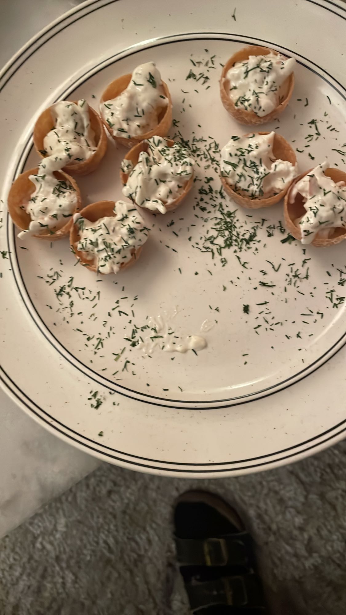 Krämiga krustad-snacks