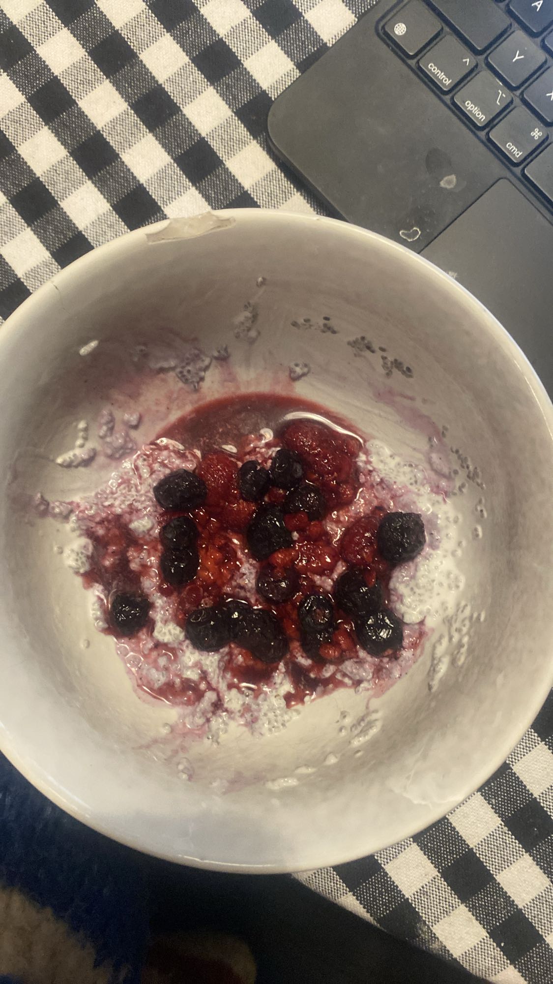 Chiapudding mit Beeren