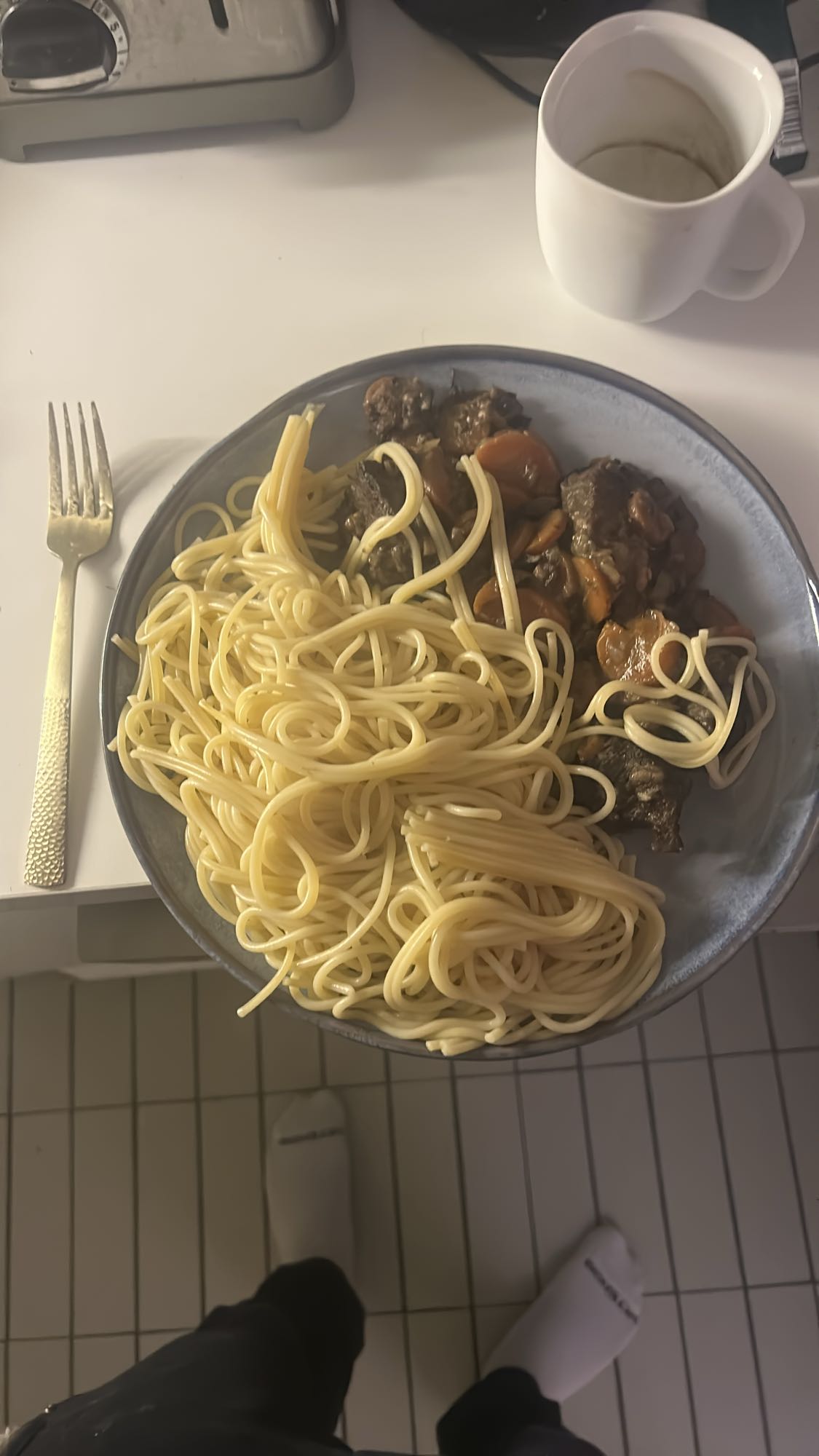 Spaghetti avec ragoût de boeuf