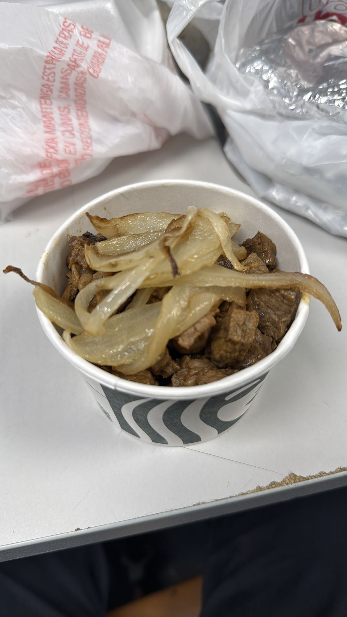 Beef and onions bowl