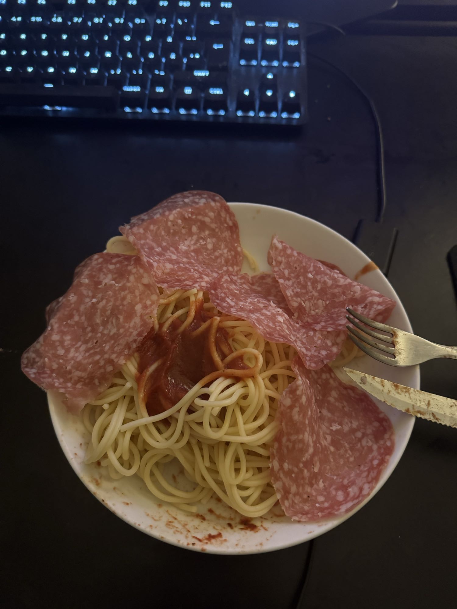 Pasta med salami