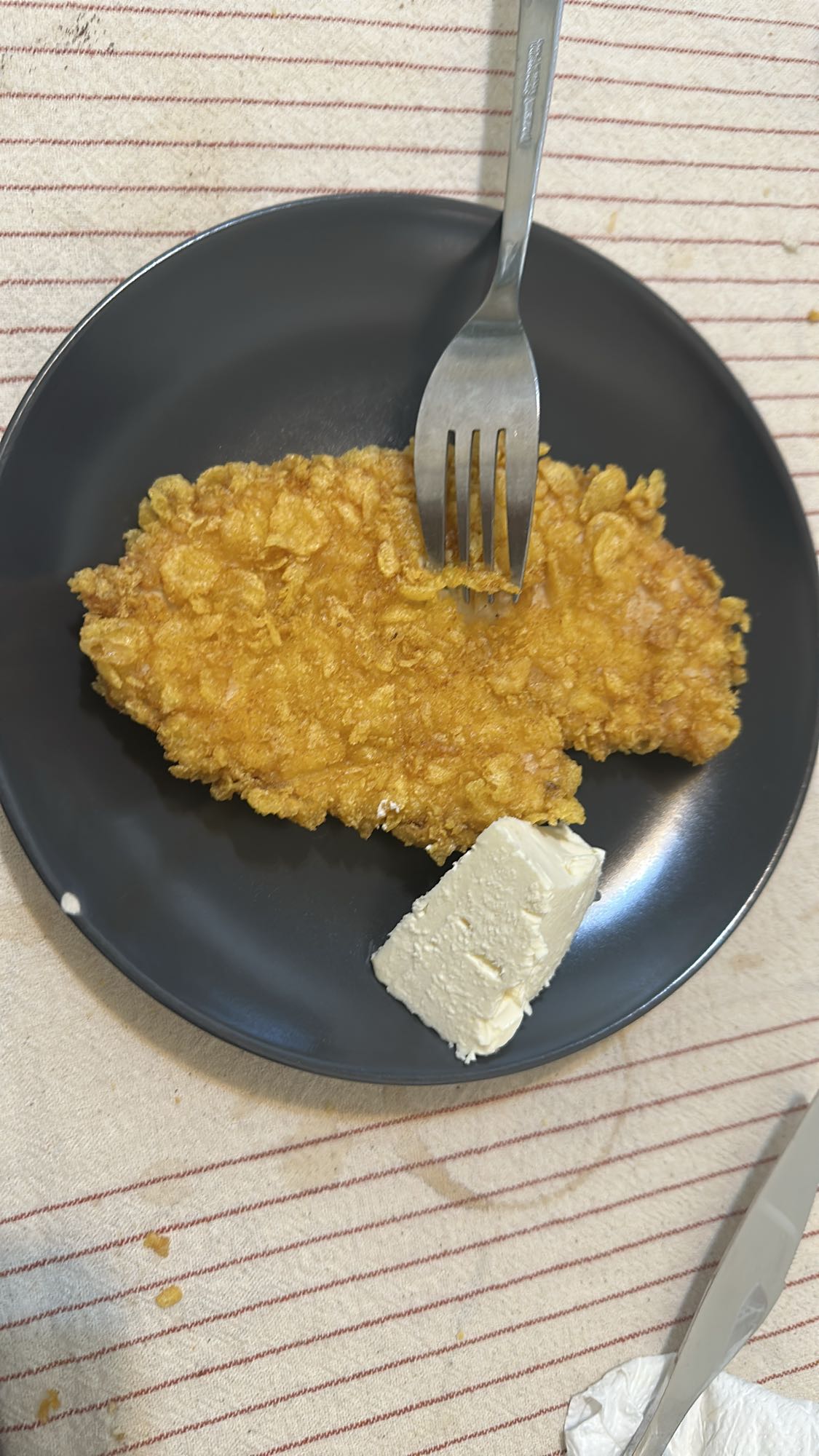 Fried chicken with cheese