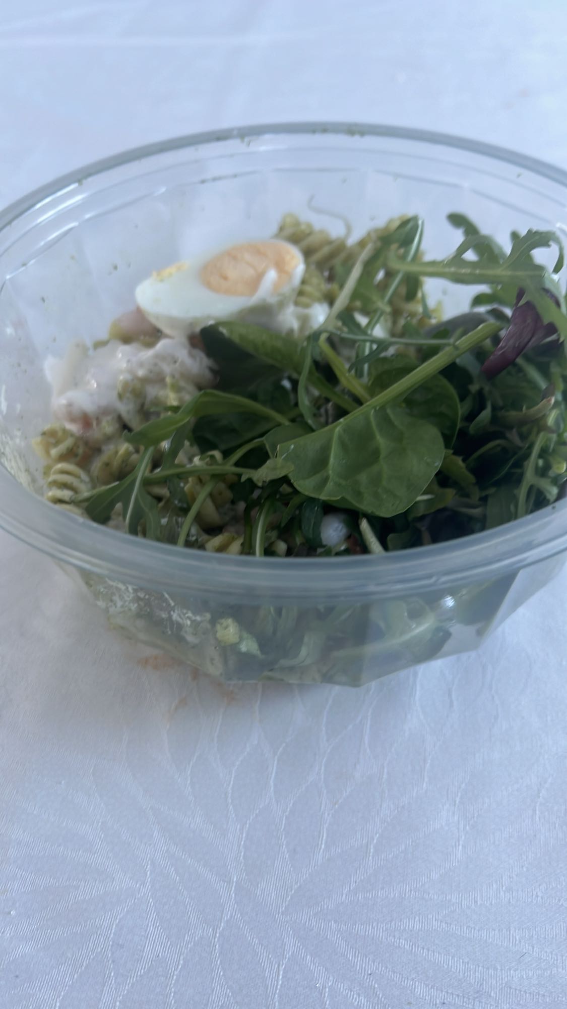 Pastasallad med ägg