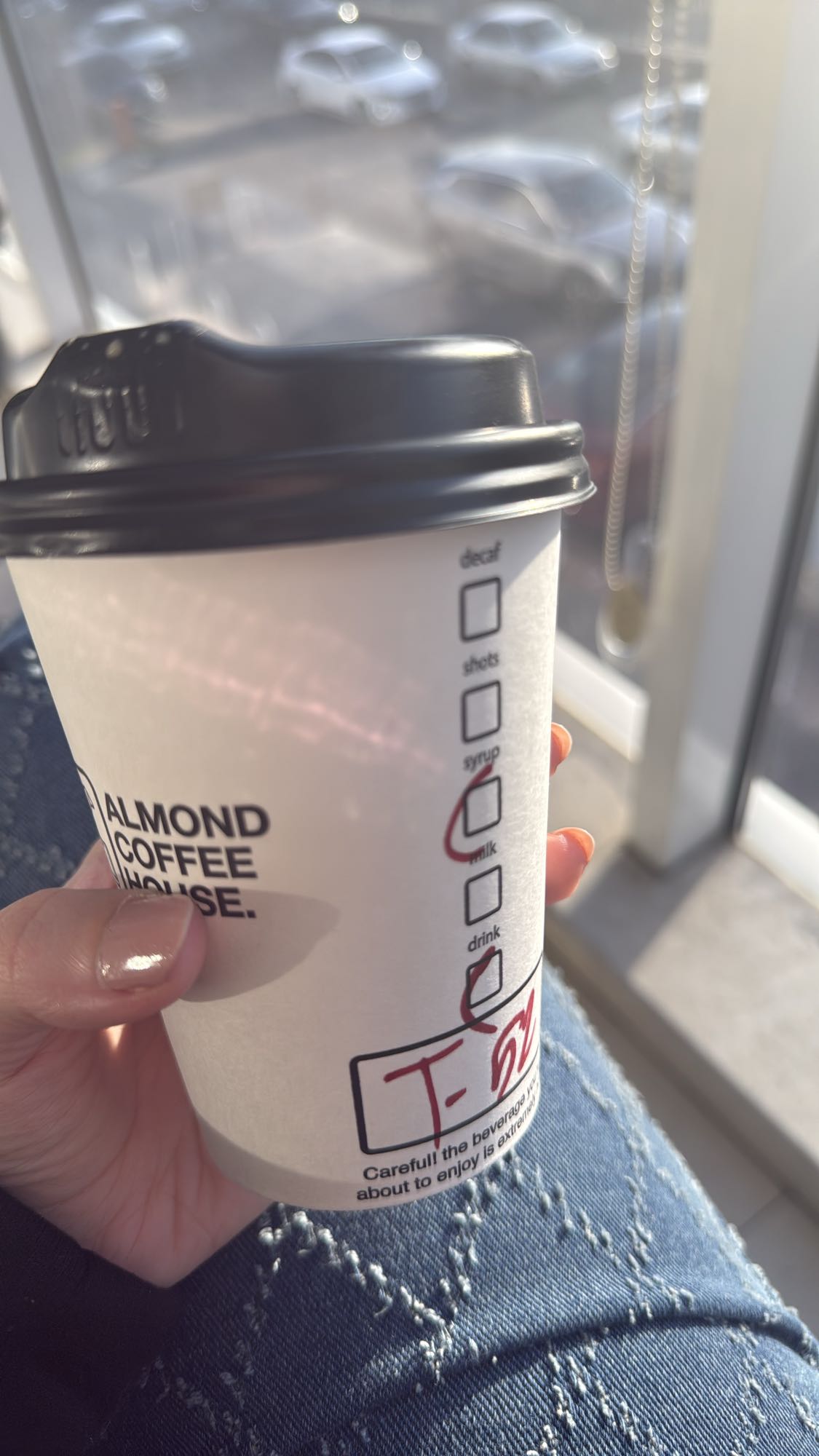 Coffee with milk and syrup