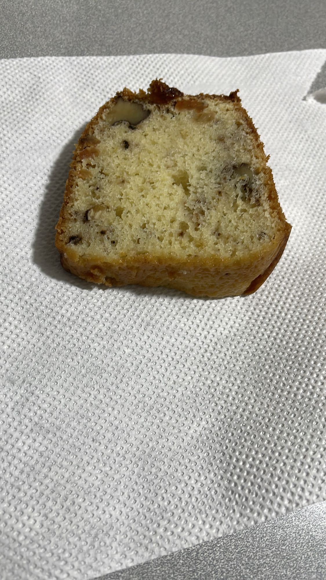 Banana nut bread slice