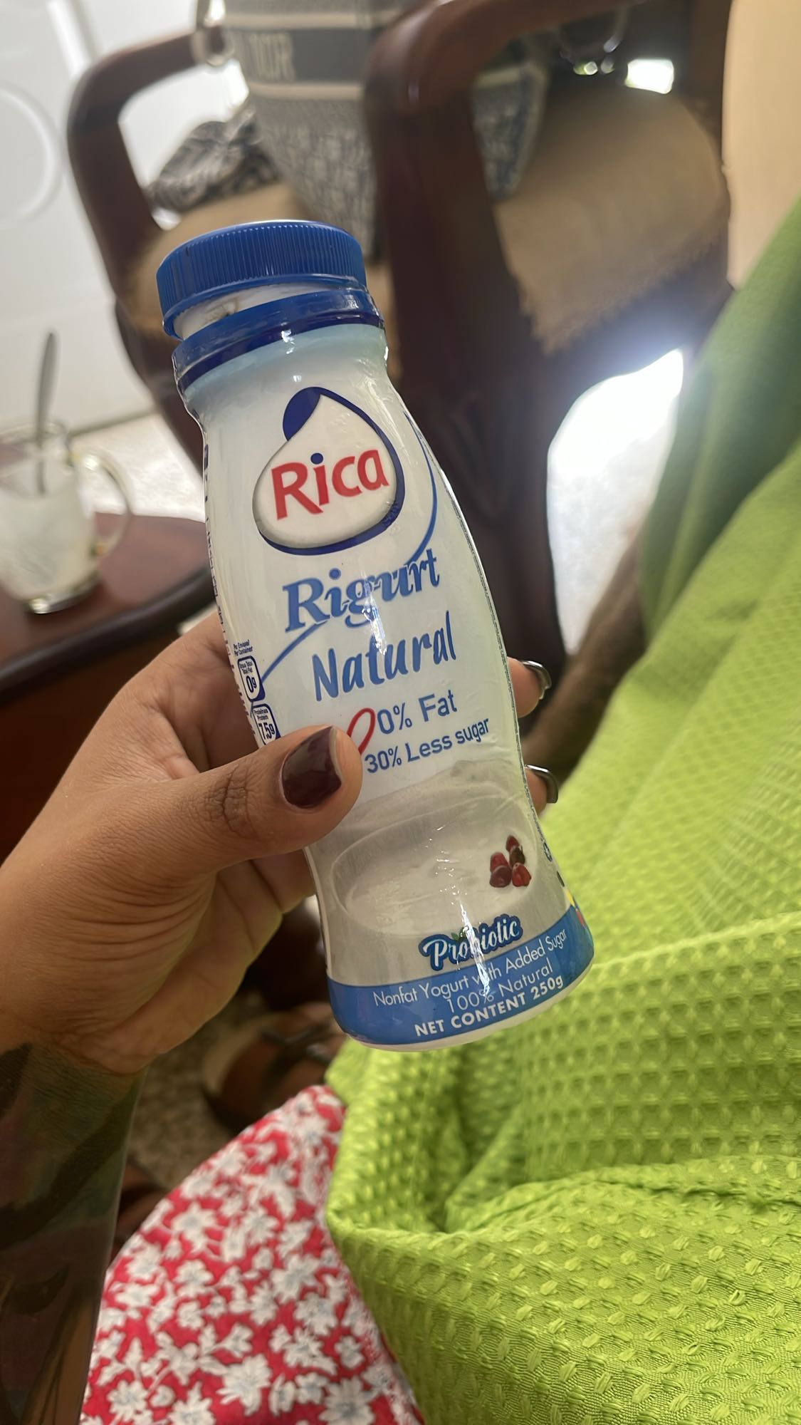 Yogur natural sin grasa