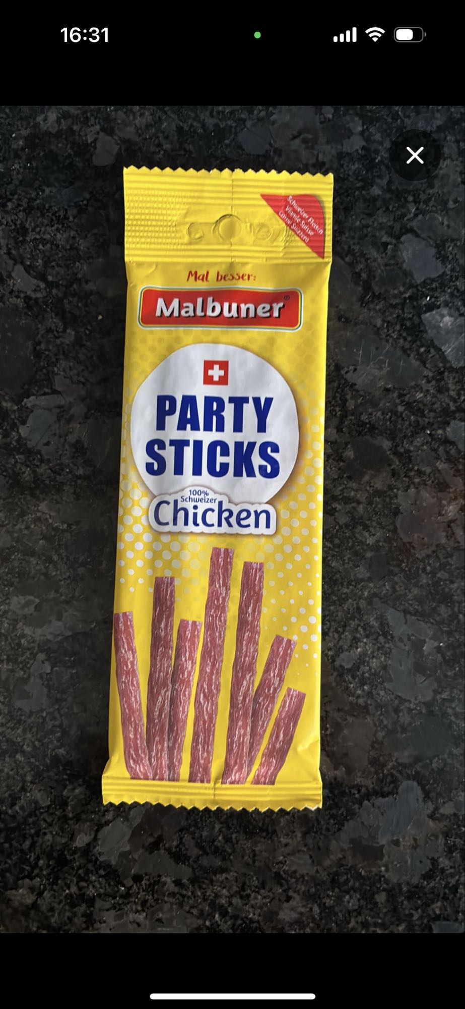Malbuner Party Sticks Huhn