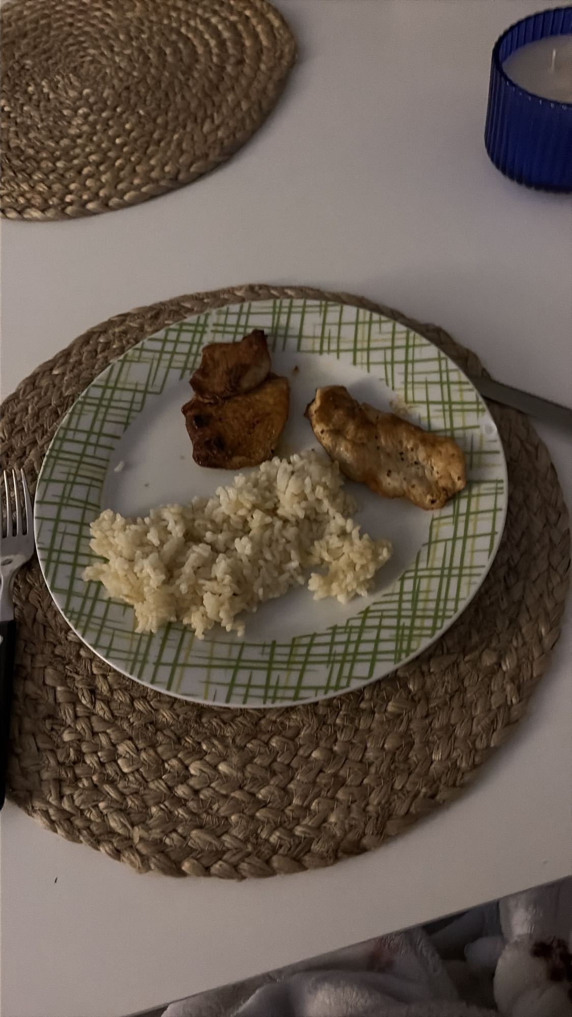 Pollo, arroz y batata