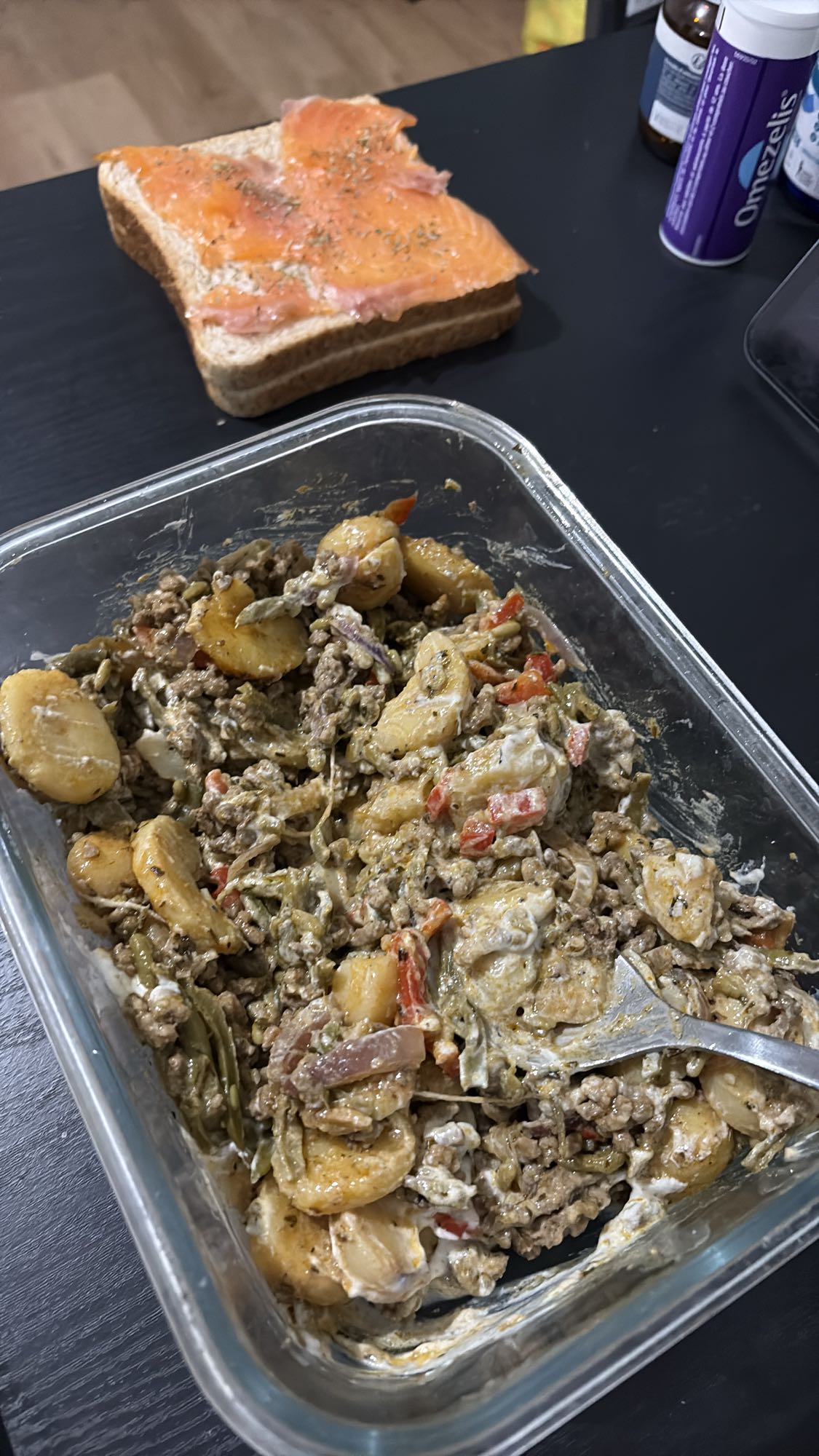 Salmon Toast & Potato Hash