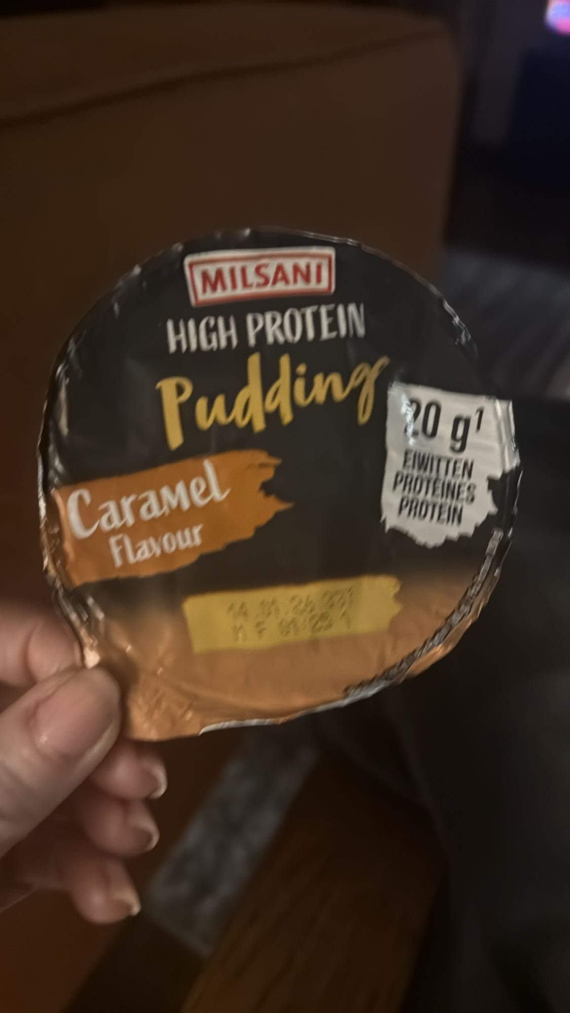 karamel proteïne pudding