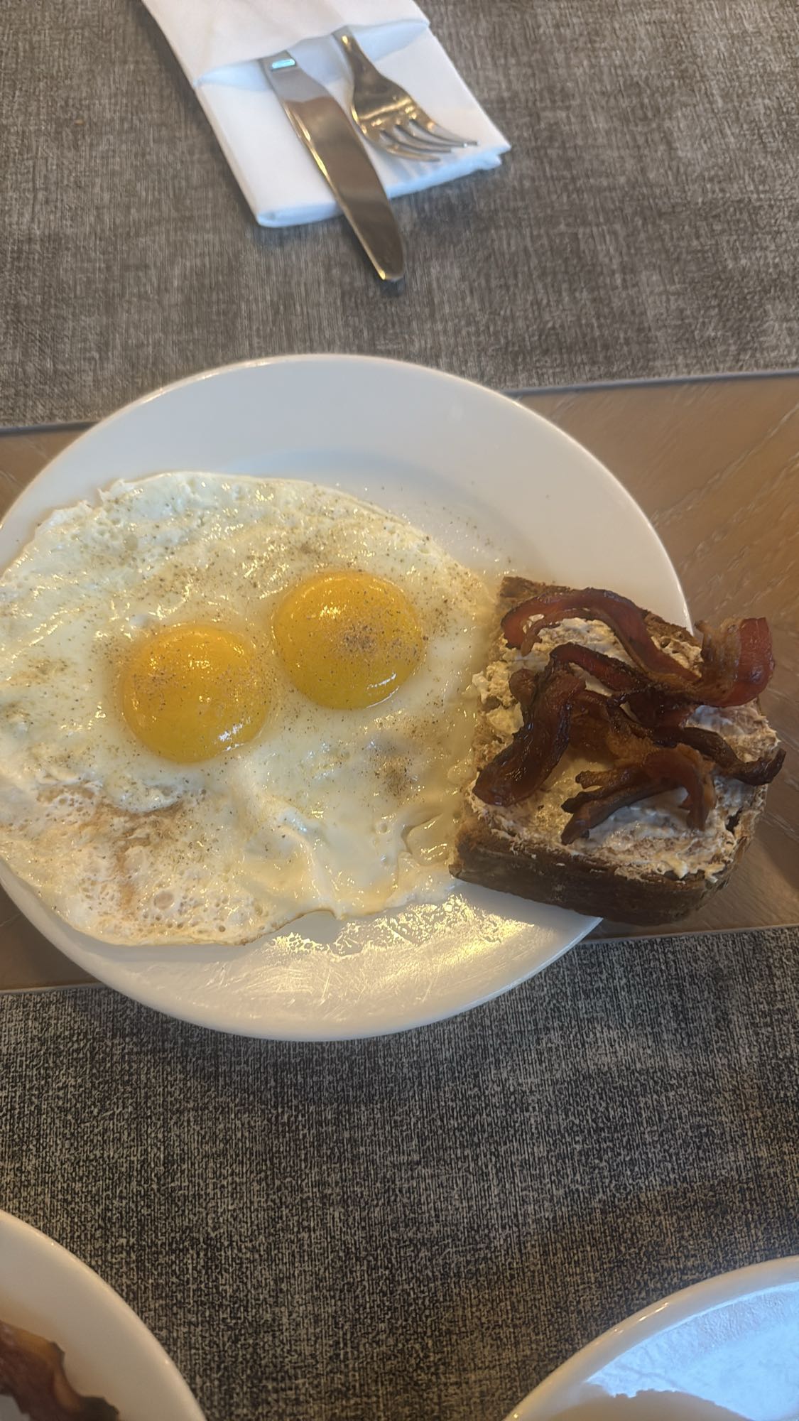 Eggs and Toast with Bacon