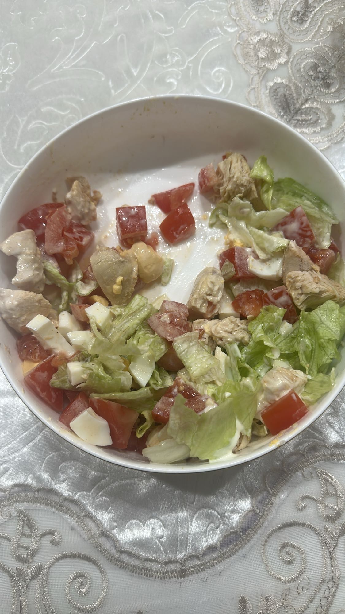 Куриный салат с овощами