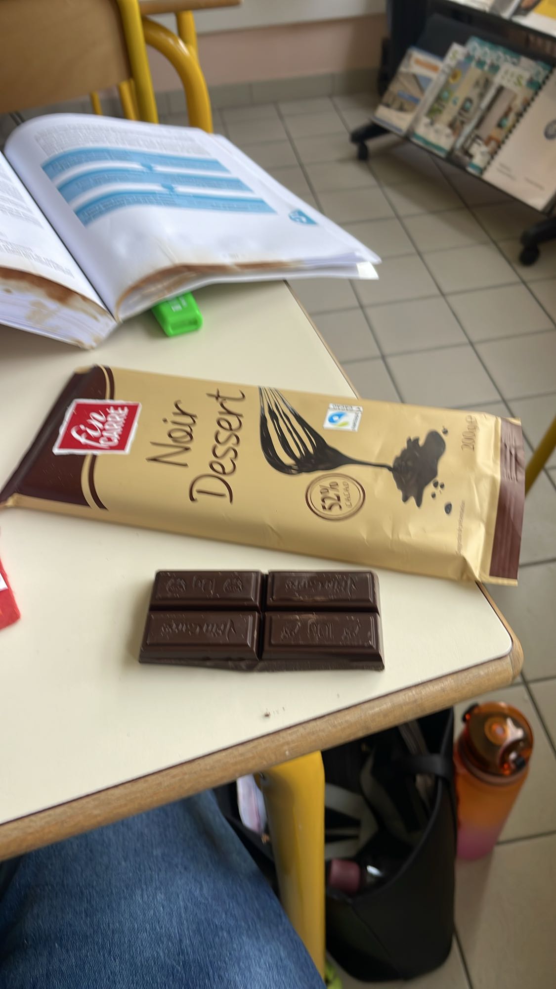 Carrés de chocolat noir