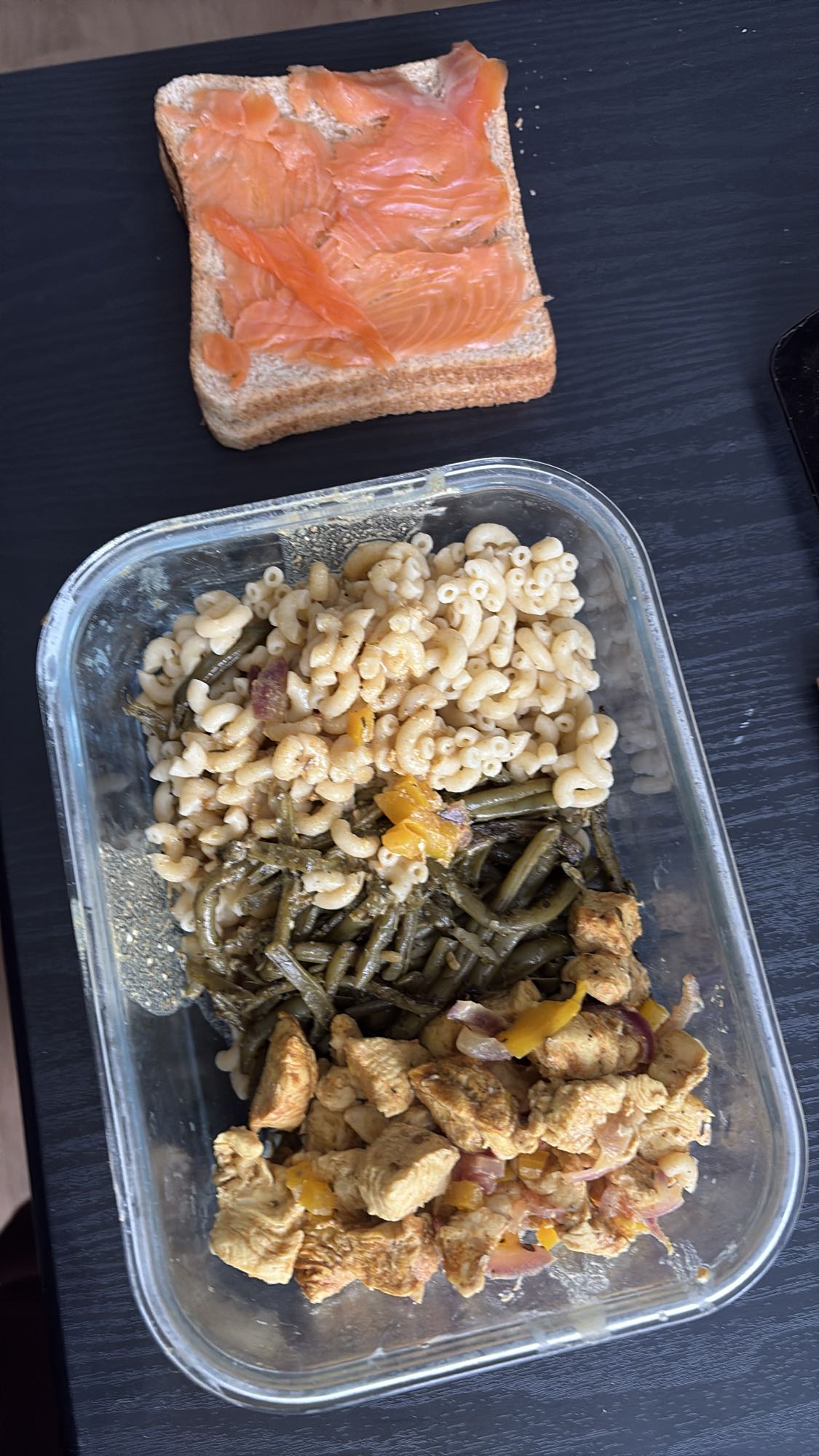 poulet pâtes saumon