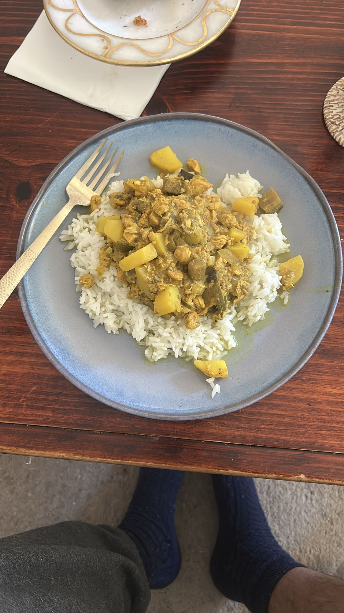 Curry de poulet et riz