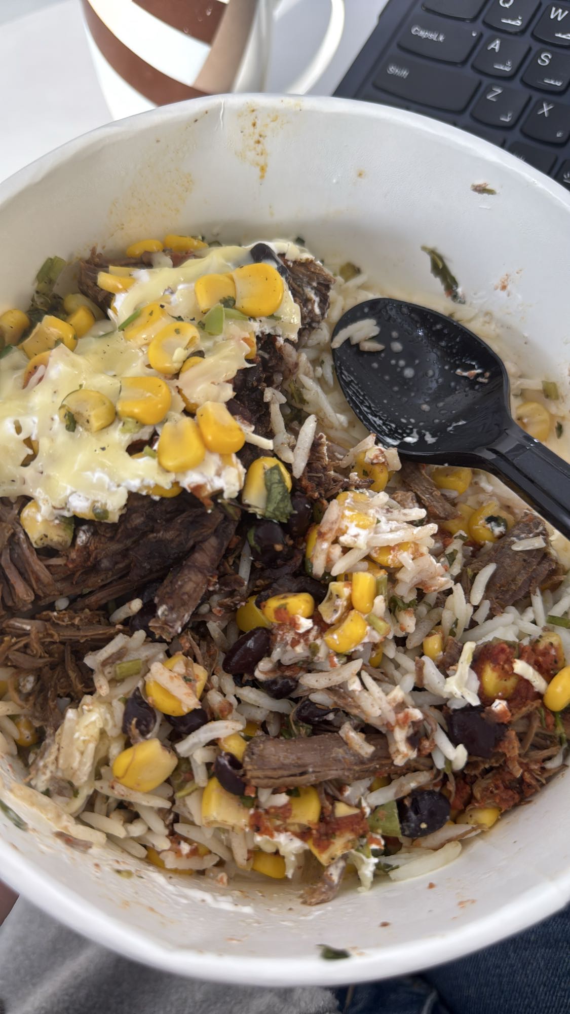 Beef burrito bowl