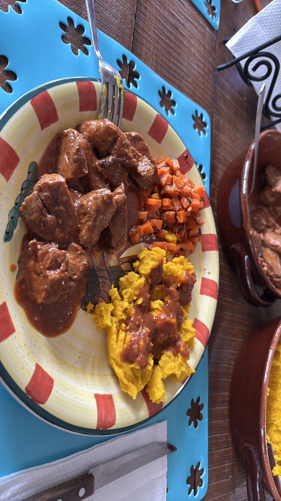Carne guisada con puré