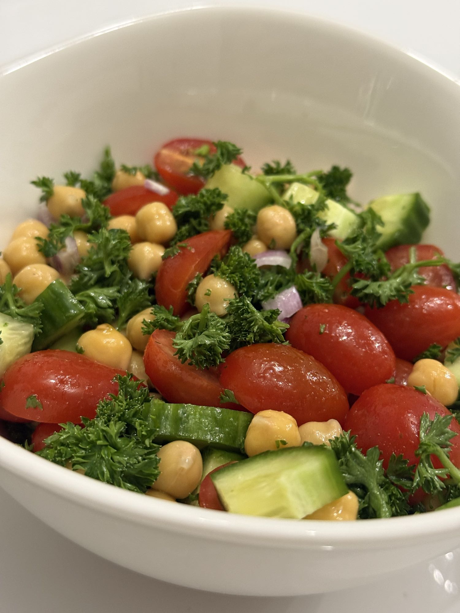 Salade pois chiches fraîche