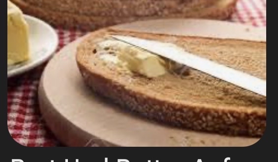 Boter op geroosterd brood
