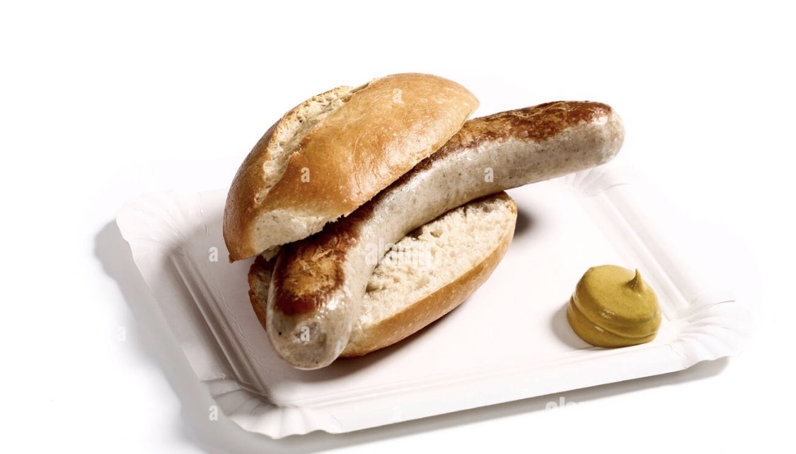 Bratwurst Brötchen mit Senf