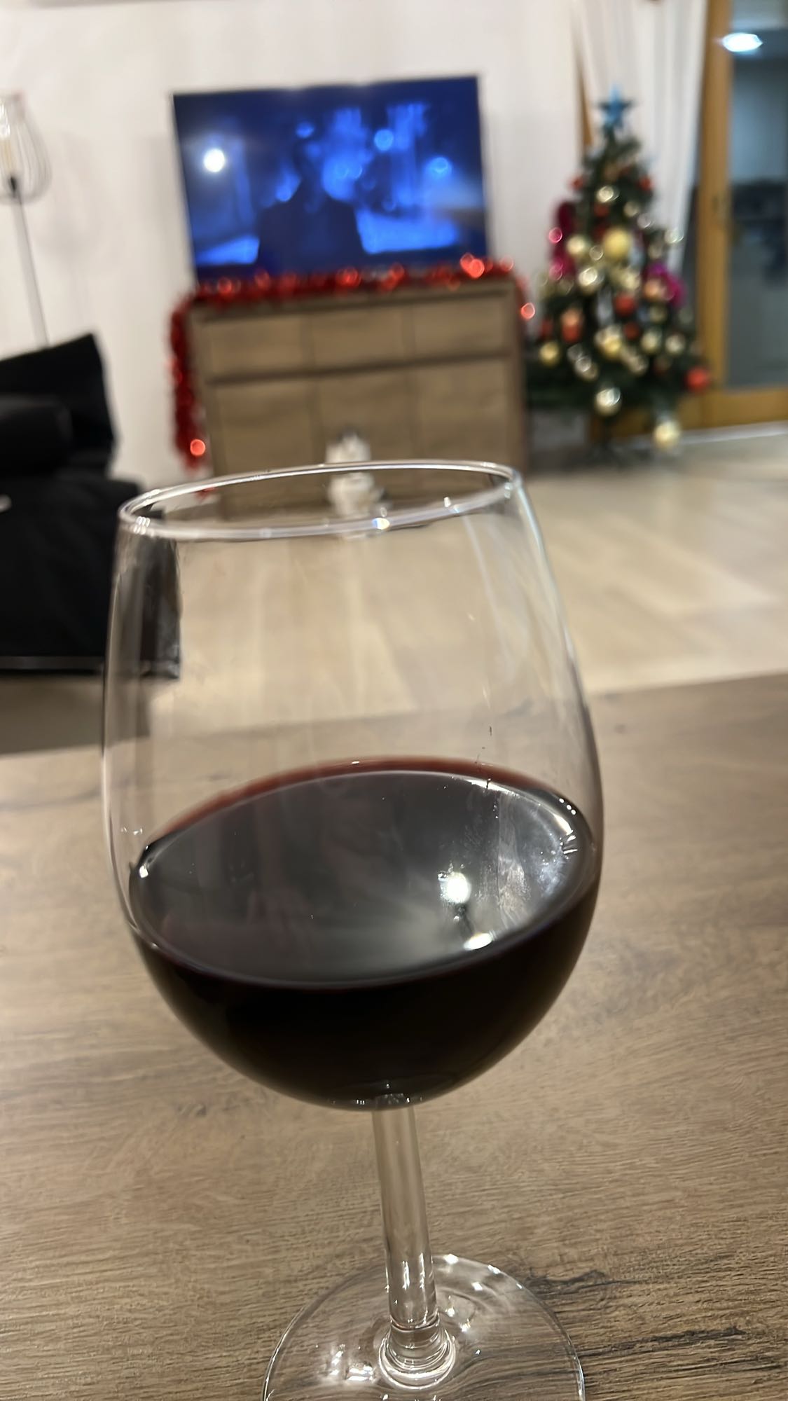 Glass of red wine