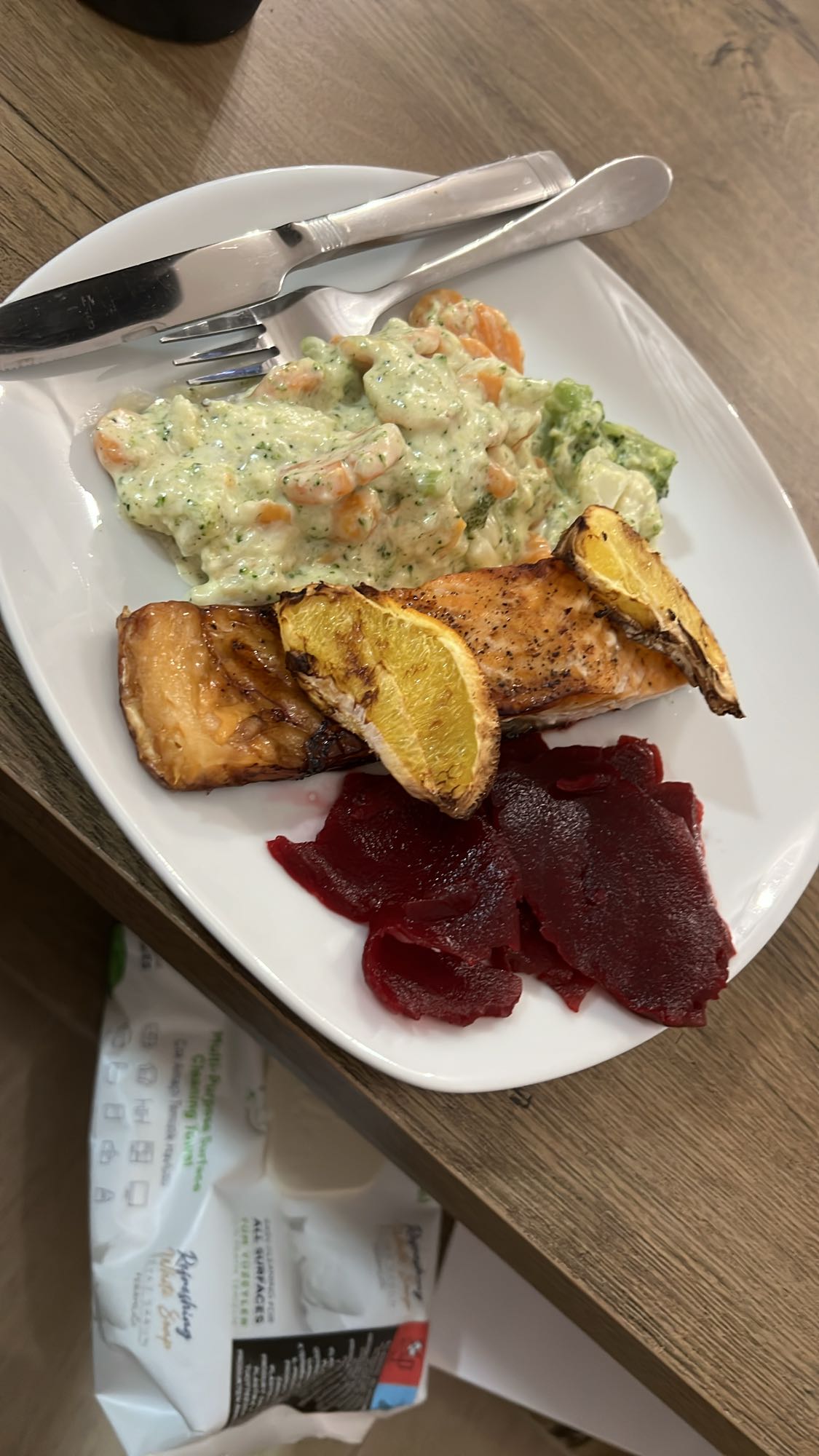 Salmon Veggie Plate