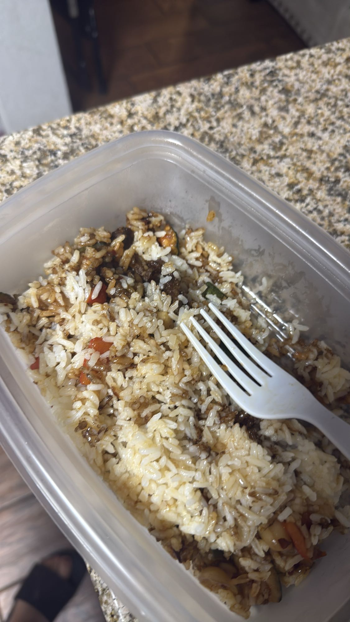 Kong poa beef with white rice