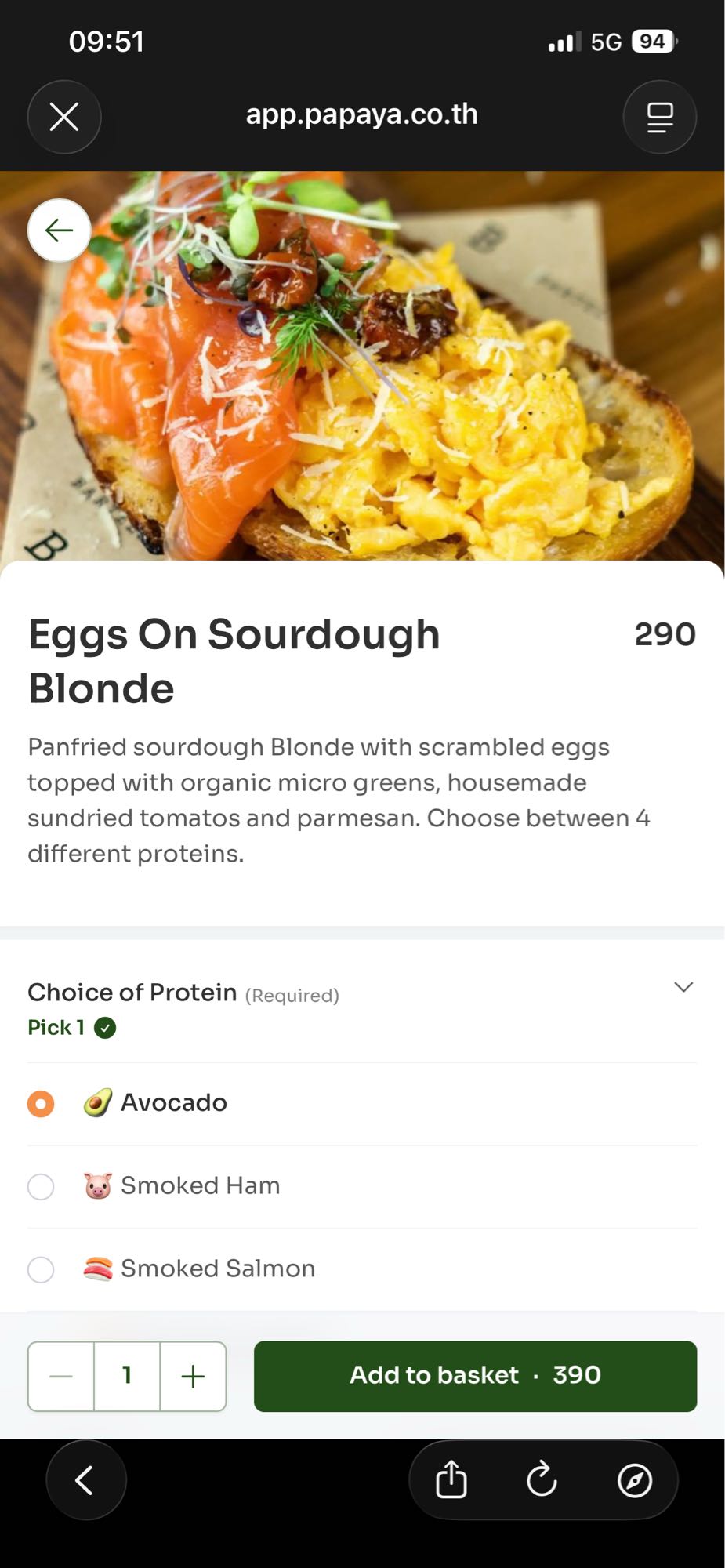 Eggs on Sourdough Blonde